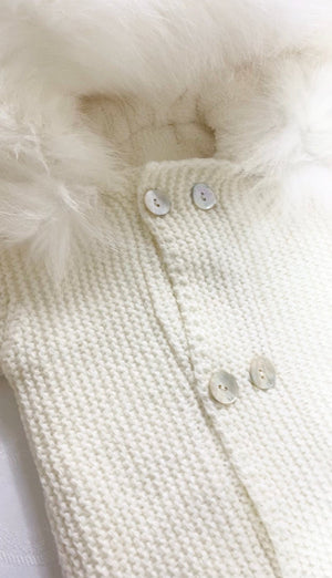 Koally Baby Coat Edinburg Knitwear Baby Pram Suit Herringbone Pattern